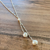 Silver Double Pearl Drop