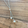 Silver Double Pearl Drop