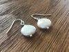 Silver Coin Pearl Drop Earrings