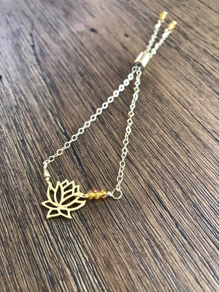 Lotus Citrine Bracelet