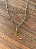 Crescent Moon Labradorite Necklace