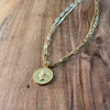 Coin Medallion Layer Necklace