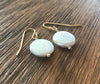 Gold Coin Pearl Drop Earrings