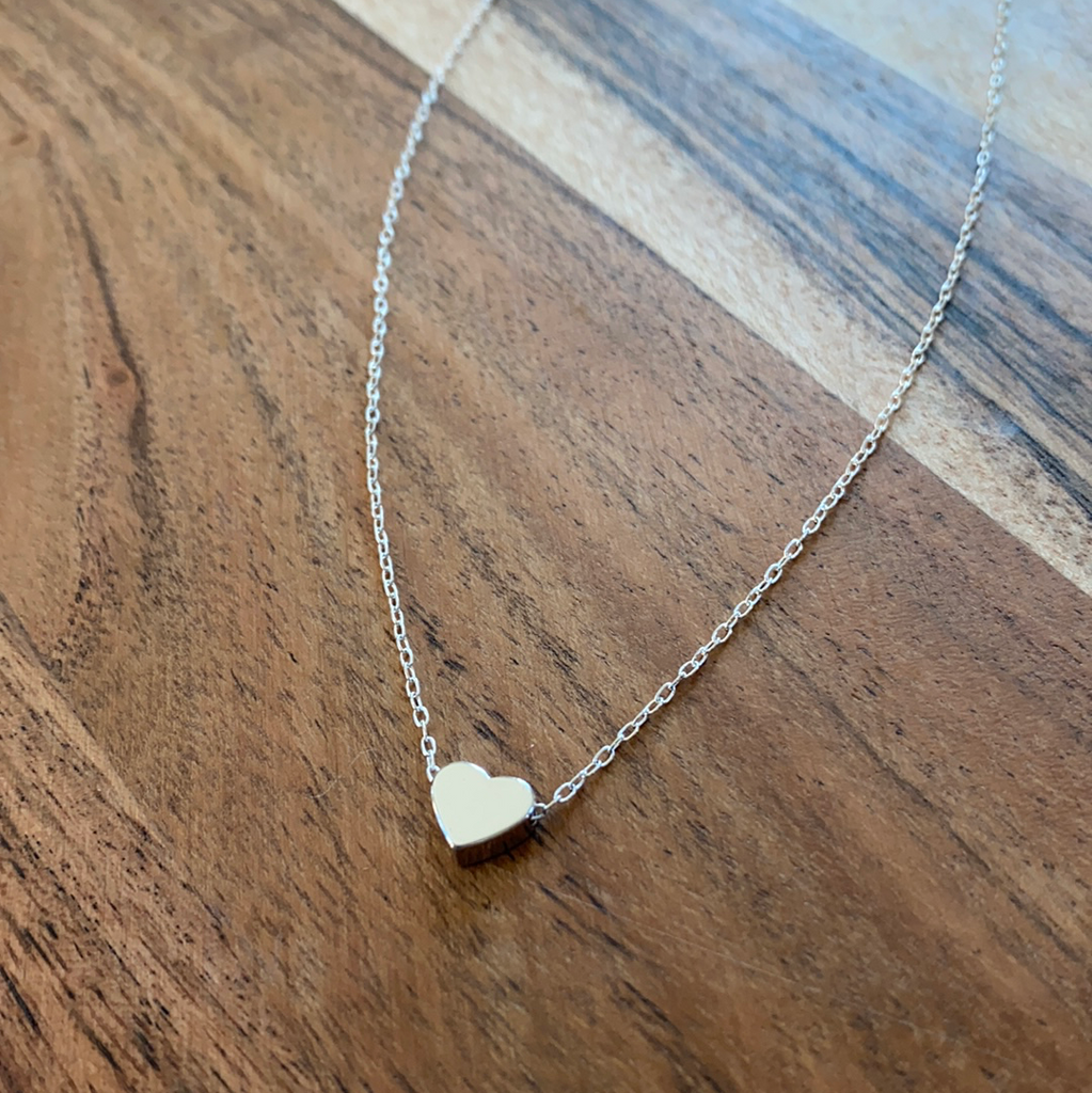 Dainty Silver Heart Necklace
