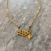 Honeycomb & Bee Necklace