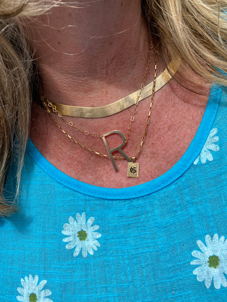Personalized Off Centered Initial Necklace