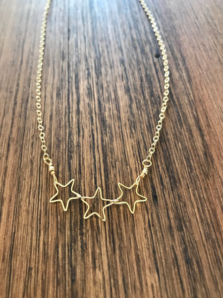 Dainty 3-Star Necklace