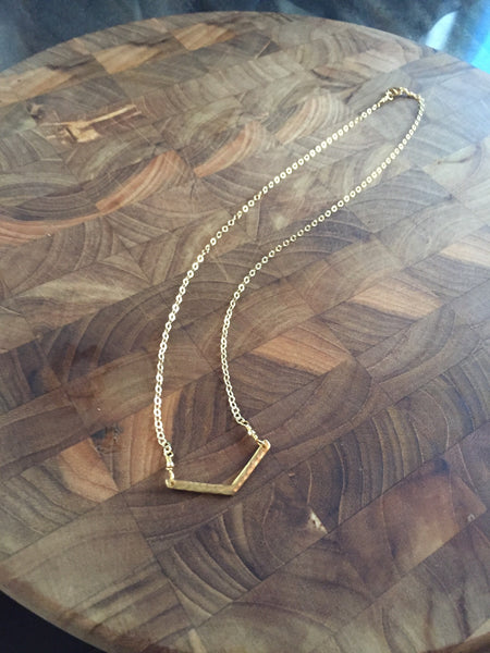 Gold Chevron Necklace