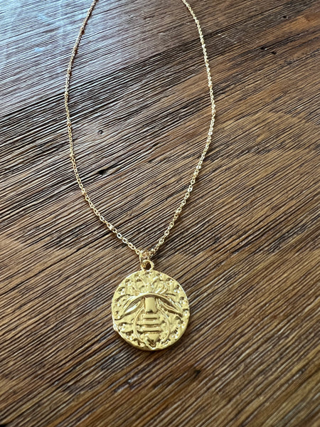 Bee Medallion Necklace