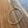 Gold Paper Clip Bracelet