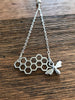 Silver Honeycomb Bee Bracelet