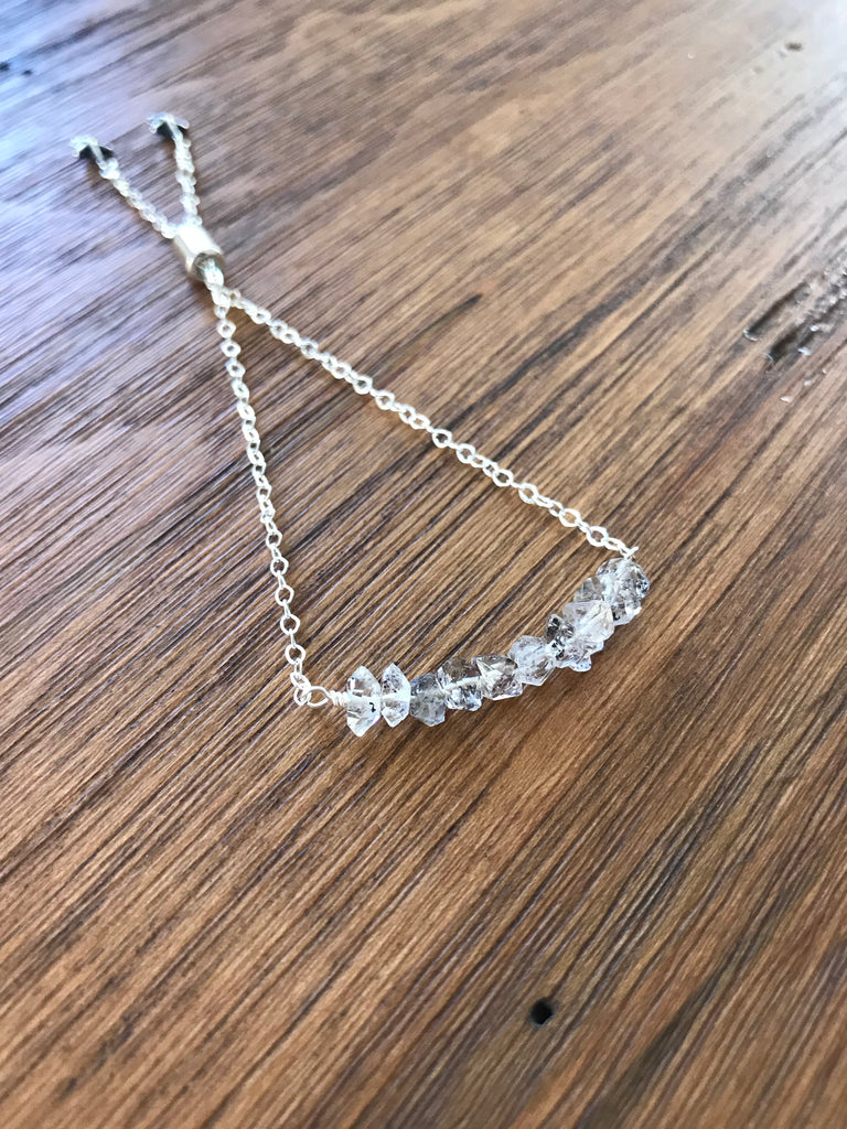Top Quality Herkimer Diamond Quartz Crystal Bracelet 9.9mm | eBay