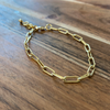 Gold Paper Clip Bracelet