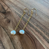 Paper Clip Pearl Drop Earrings