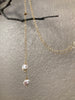 Double Coin Pearl Slide Necklace