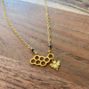 Honeycomb & Bee Necklace