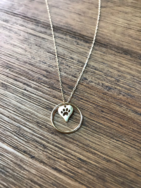 Paw Heart Necklace