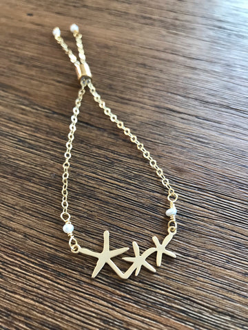 Starfish Pearl Bracelet