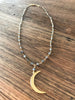 Crescent Moon Labradorite Necklace