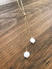 Double Coin Pearl Slide Necklace