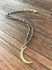 Crescent Moon Labradorite Necklace