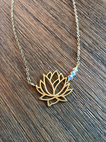 Lotus Crystal Necklace