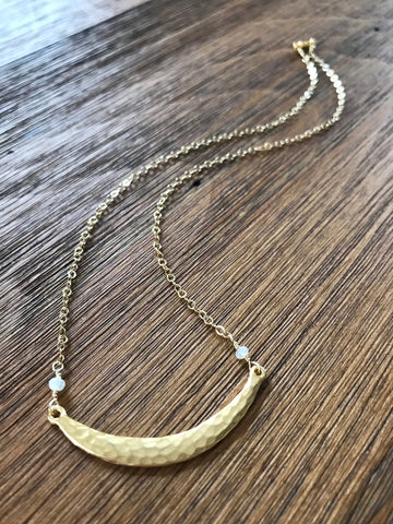 Crescent Moon with Moonstone