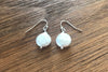 Silver Coin Pearl Drop Earrings