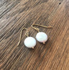 Gold Coin Pearl Drop Earrings