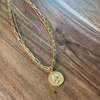 Coin Medallion Layer Necklace