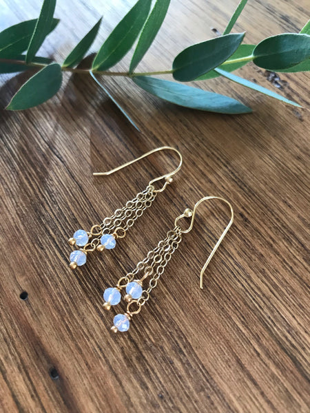 Opal Tassel Earrings