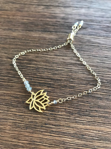 Lotus Labradorite Bracelet